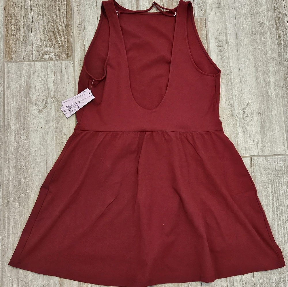 Wild Fable ButterBliss Boatneck Dress - Maroon - Picture 2 of 3